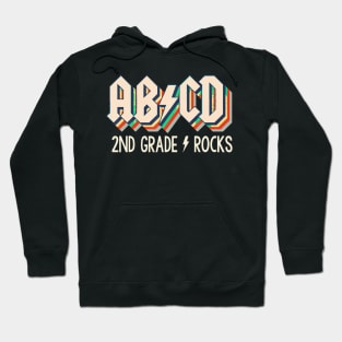 2Nd Grade ABCD Rocks Funny Back O School For Eacher Kids Hoodie